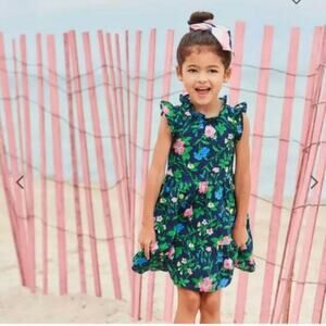Janie & Jack Floral Ruffle Sleeve Dress Size: 3